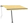 Toldo automático LED sensor de viento amarillo blanco 300x250cm by , Awnings - Ref: Foro24-3069713, Price: 560,77 €, Discount: %