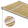 Toldo automático LED sensor de viento amarillo blanco 300x250cm by , Awnings - Ref: Foro24-3069713, Price: 560,77 €, Discount: %