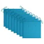 Sillas de jardín 8 unidades teca maciza con cojines azules de , Sillas de jardín - Ref: Foro24-3072921, Precio: 486,24 €, Des...