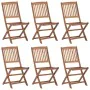 Sillas de jardín plegables 6 uds y cojines madera maciza acacia von , Gartenstühle - Ref: Foro24-3075001, Preis: 312,52 €, Ra...