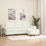 Sofá de 3 plazas con taburete de terciopelo crema 180 cm by , Sofas - Ref: Foro24-3201223, Price: 359,12 €, Discount: %
