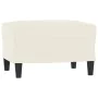 Sofá de 3 plazas con taburete de terciopelo crema 180 cm by , Sofas - Ref: Foro24-3201223, Price: 359,12 €, Discount: %