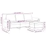 Sofá de 3 plazas con taburete de terciopelo crema 180 cm by , Sofas - Ref: Foro24-3201223, Price: 359,12 €, Discount: %