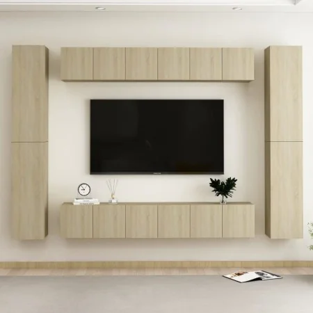 Set de muebles salón TV 10 pzas madera ingeniería roble Sonoma von , TV-Möbel - Ref: Foro24-3078980, Preis: 391,77 €, Rabatt: %