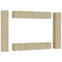Set de muebles salón TV 10 pzas madera ingeniería roble Sonoma von , TV-Möbel - Ref: Foro24-3078980, Preis: 391,77 €, Rabatt: %
