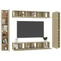 Set de muebles salón TV 10 pzas madera ingeniería roble Sonoma von , TV-Möbel - Ref: Foro24-3078980, Preis: 391,77 €, Rabatt: %