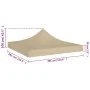 Techo de carpa para celebraciones beige 270 g/m² von , Abdeckungen für Zelte und Pavillons - Ref: Foro24-315318, Preis: 39,86...