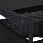 Synthetic rattan and black glass garden dining table by vidaXL, Garden tables - Ref: Foro24-46177, Price: 134,85 €, Discount: %