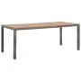 Mesa de jardín ratán PE gris madera acacia maciza 190x90x75 cm by , Garden tables - Ref: Foro24-46108, Price: 222,12 €, Disco...