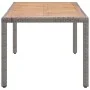 Mesa de jardín ratán PE gris madera acacia maciza 190x90x75 cm by , Garden tables - Ref: Foro24-46108, Price: 222,12 €, Disco...