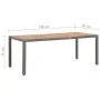 Mesa de jardín ratán PE gris madera acacia maciza 190x90x75 cm by , Garden tables - Ref: Foro24-46108, Price: 222,12 €, Disco...