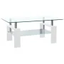 Mesa de centro vidrio templado blanco transparente 95x55x40 cm von , Couchtisch - Ref: Foro24-330304, Preis: 156,43 €, Rabatt: %
