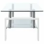 Mesa de centro vidrio templado blanco transparente 95x55x40 cm von , Couchtisch - Ref: Foro24-330304, Preis: 156,43 €, Rabatt: %
