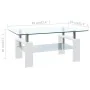 Mesa de centro vidrio templado blanco transparente 95x55x40 cm von , Couchtisch - Ref: Foro24-330304, Preis: 156,43 €, Rabatt: %