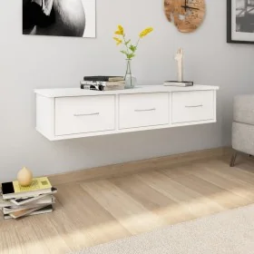 Estante cajones para pared contrachapada blanco 88x26x18,5 cm by , Shelves and shelves - Ref: Foro24-800594, Price: 55,83 €, ...