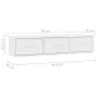 Estante cajones para pared contrachapada blanco 88x26x18,5 cm von , Regale und Regale - Ref: Foro24-800594, Preis: 55,89 €, R...