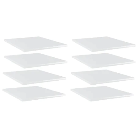 Estante estantería 8uds contrachapada blanco brillo 40x50x1,5cm by , Shelves - Ref: Foro24-805197, Price: 45,18 €, Discount: %