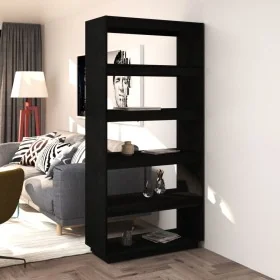 Estantería/divisor de espacios pino negra 80x35x167 cm von , Bücherregale und Regale - Ref: Foro24-810898, Preis: 102,40 €, R...