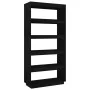Estantería/divisor de espacios pino negra 80x35x167 cm by , Bookcases and shelves - Ref: Foro24-810898, Price: 102,40 €, Disc...