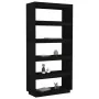 Estantería/divisor de espacios pino negra 80x35x167 cm by , Bookcases and shelves - Ref: Foro24-810898, Price: 102,40 €, Disc...