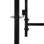 Cancela de valla con una puerta y arcos acero negro 1x1,2 m by , garden gates - Ref: Foro24-146030, Price: 132,65 €, Discount: %