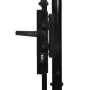 Cancela de valla con una puerta y arcos acero negro 1x1,2 m by , garden gates - Ref: Foro24-146030, Price: 132,65 €, Discount: %