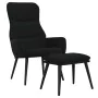 Sillón de relax con reposapiés de tela color negro by , Armchairs - Ref: Foro24-3097435, Price: 119,69 €, Discount: %