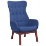 Sillón de relax con taburete tela azul by , Armchairs - Ref: Foro24-3097727, Price: 146,92 €, Discount: %