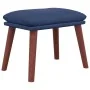 Sillón de relax con taburete tela azul by , Armchairs - Ref: Foro24-3097727, Price: 146,92 €, Discount: %