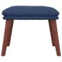 Sillón de relax con taburete tela azul by , Armchairs - Ref: Foro24-3097875, Price: 148,41 €, Discount: %