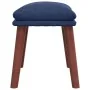 Sillón de relax con taburete tela azul by , Armchairs - Ref: Foro24-3097875, Price: 148,41 €, Discount: %