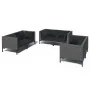 Sofás de jardín 6 piezas y cojines ratán sintético gris oscuro by , Garden sets - Ref: Foro24-3099830, Price: 599,85 €, Disco...