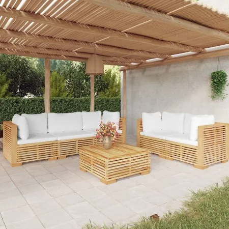 Juego muebles de jardín 6 piezas y cojines madera maciza teca von , Gartensets - Ref: Foro24-3100871, Preis: 1,00 €, Rabatt: %