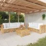 Juego muebles de jardín 6 piezas y cojines madera maciza teca von , Gartensets - Ref: Foro24-3100871, Preis: 1,00 €, Rabatt: %