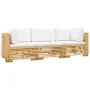 Juego muebles de jardín 3 piezas y cojines madera maciza teca von , Gartensets - Ref: Foro24-3100865, Preis: 592,73 €, Rabatt: %