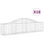 Cestas de gaviones 18 uds forma de arco hierro 200x30x40/60 cm by , Pots and planters - Ref: Foro24-3145381, Price: 895,73 €,...