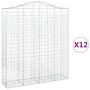 Cestas de gaviones 12 uds forma de arco hierro 200x50x220/240cm von , Töpfe und Pflanzgefäße - Ref: Foro24-3145776, Preis: 1,...