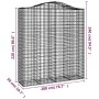 Cestas de gaviones 12 uds forma de arco hierro 200x50x220/240cm von , Töpfe und Pflanzgefäße - Ref: Foro24-3145776, Preis: 1,...