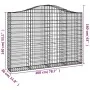 Cestas gaviones 15 uds forma de arco hierro 200x30x140/160 cm von , Töpfe und Pflanzgefäße - Ref: Foro24-3145485, Preis: 1,00...