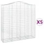 Cestas de gaviones 5 uds forma de arco hierro 200x50x200/220 cm by , Pots and planters - Ref: Foro24-3145748, Price: 741,67 €...