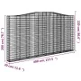 Cestas de gaviones 4 uds forma de arco hierro 400x30x200/220 cm by , Pots and planters - Ref: Foro24-3145893, Price: 936,72 €...