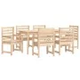 Juego de comedor de jardín 7 piezas madera maciza de pino de , Conjuntos de jardín - Ref: Foro24-3154713, Precio: 425,21 €, D...