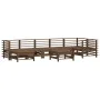 Juego muebles jardín 8 pzas y cojines madera maciza marrón miel by , Garden sets - Ref: Foro24-3185860, Price: 895,29 €, Disc...