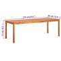 Mesa de jardín madera maciza de acacia 215x90x74 cm by , Garden tables - Ref: Foro24-45963, Price: 338,58 €, Discount: %