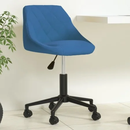 Silla de oficina giratoria de terciopelo azul von , Bürostühle - Ref: Foro24-335488, Preis: 94,16 €, Rabatt: %