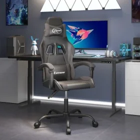 Silla gaming giratoria cuero sintético negro y gris by , Gaming chairs - Ref: Foro24-349571, Price: 103,64 €, Discount: %