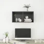 Mueble de pared para TV madera contrachapada gris 37x37x72 cm by , TV Furniture - Ref: Foro24-805473, Price: 34,39 €, Discoun...