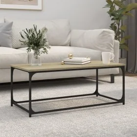 Mesa de centro madera y hierro roble Sonoma 102x50x40 cm by , Coffee table - Ref: Foro24-823298, Price: 45,98 €, Discount: %