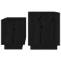 Mesas de centro apilables 2 unidades madera maciza pino negro by , Coffee table - Ref: Foro24-813529, Price: 47,94 €, Discoun...
