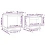 Mesas de centro apilables 2 unidades madera maciza pino negro by , Coffee table - Ref: Foro24-813529, Price: 47,94 €, Discoun...